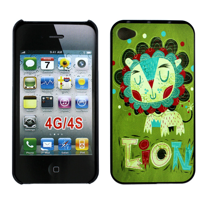 iPhone 4 4S Cute LION Design Hard Case (LION)